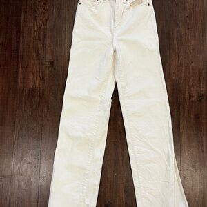 Daze Jeans Womens 26 Distressed Hug Skinny Ivory High Rise Denim Jeans